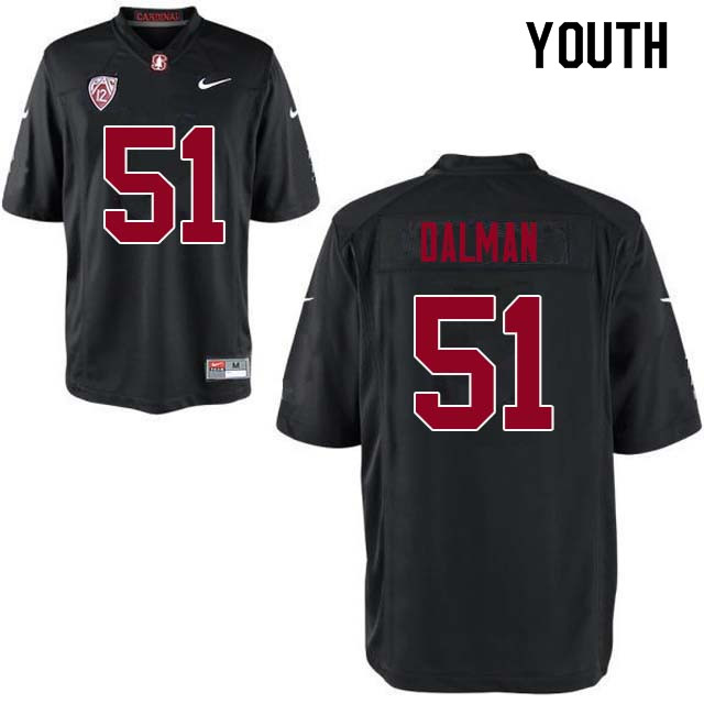 Youth Stanford Cardinal #51 Drew Dalman College Football Jerseys Sale-Black - Click Image to Close